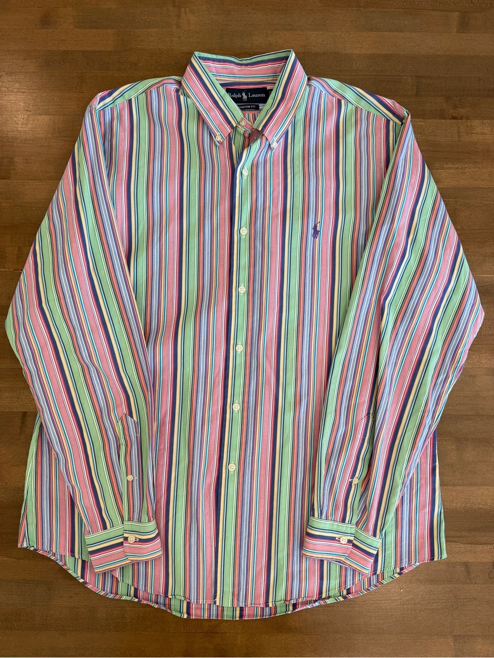 Vintage 90's Ralph Lauren Mens 17 XL Custom Fit Button Down Shirt